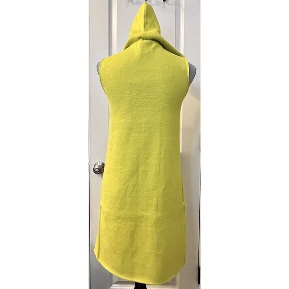 RAIN Open Front Hoodie Sleeveless Long Vest Cardigan Coat Women’s XS Pockets - Picture 4 of 9